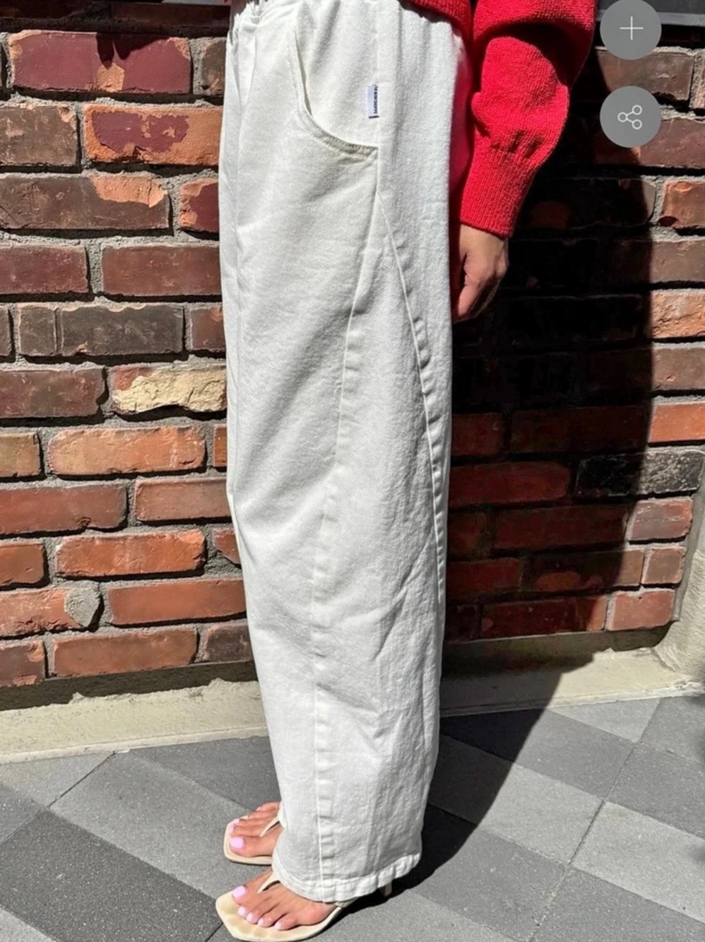 Le Bon Shoppe Wide Leg Pants in Milk - Size Small Like New